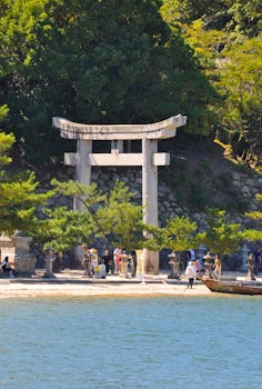 Miajima Island.  Unfortunately the famous Torrey Gate and other shrines are