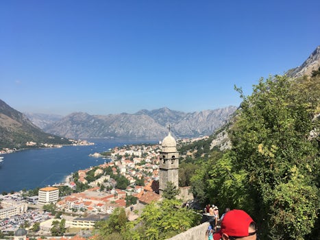 Steps up to Castle ruins in Kotor Montenegro