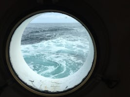 Porthole view from cabin 