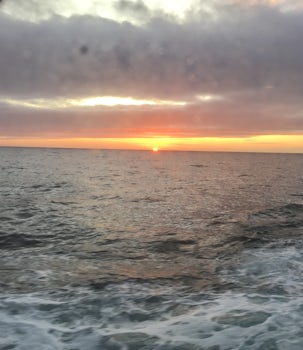 Sunset from ship 