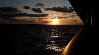 Sunset at sea.