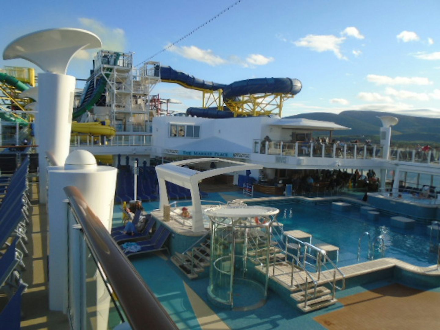 Pool deck - typical use this cruise 