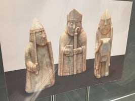 The Lewis Chessmen, some of the artwork and ornaments onboard