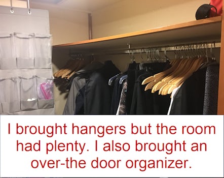 I could have left my hangers at hom e- they had plenty in this huge closet 