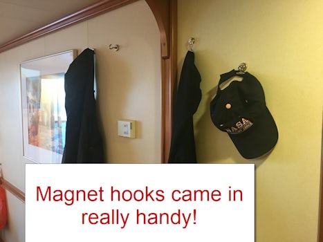 Extra-strong magnet hooks came in handy! 