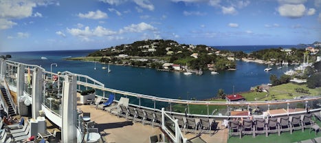 View from Britannia in the Caribbean