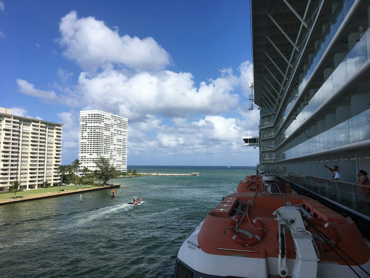 Coast Guard escort departing Ft. Lauderdale.