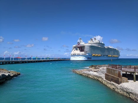 Ship docked in Coco Cay