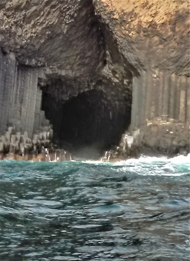 Fingals Cave. Sadly, too much swell to get in.