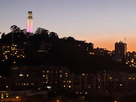 Coit Tower at sunset
