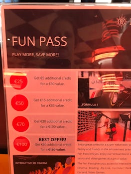 On board Fun Pass prices