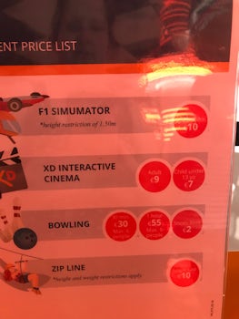Individual Fun Pass activity prices