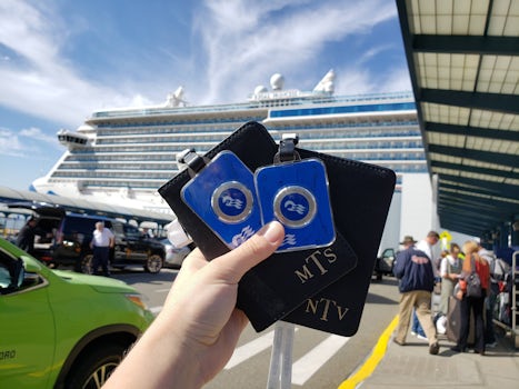 Excited to board Regal Princess with our passports & medallions