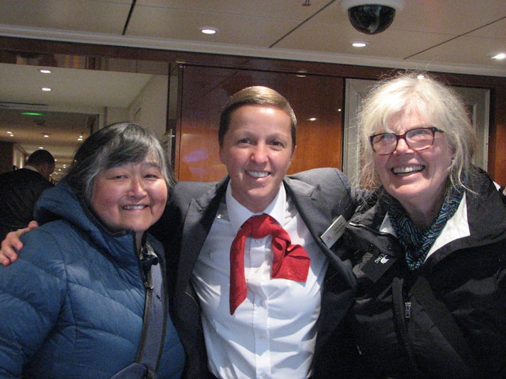 Taken with our Cruise Director as we disembarked.  Emilie was very welcomin