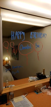 Birthday message from our room stewart