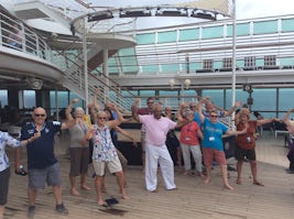Tai Chi class on Lido Deck very popular but discontinued when teacher had t