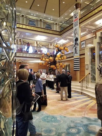 TCM Cruisers entered onto the main deck atrium and were announced. I loved 