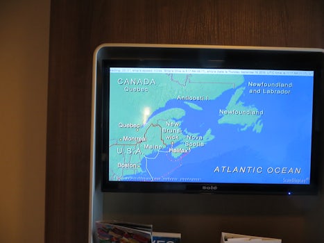 Tracing the Escape's voyage on the cabin's television