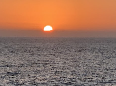 Sunsets at sea never get old. 
