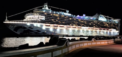 This was a night shot I took of our Caribbean Princes in beautiful Curacao.