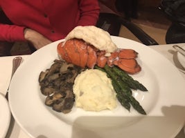 Lobster Tail is an up charge in main dining room but was excellent!