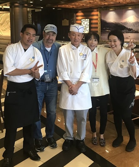Sushi Chef Tsuyoshi-San, Nami and John. Kai Sushi.