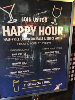 Happy hour at the casino bar
