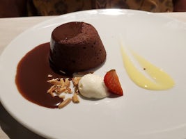Dessert: molten chocolate cake