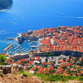 View of  Dubrovnik from Srd hill top
