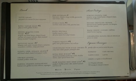 One of the Lunch Menus