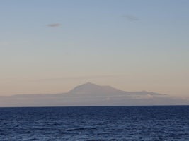 View taken from QV ship about 100 nautical miles away of Mt Teide 3718M abo