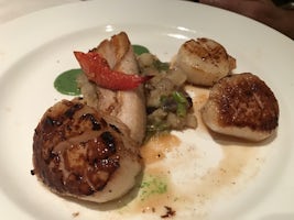 We had scallops for dinner a few times. These were the biggest scallops I h