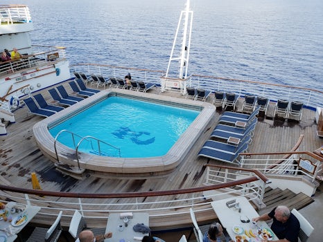 The adults-only terrace pool at the stern of Decks 14/15.