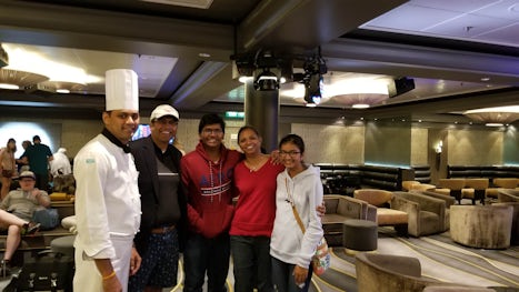 With the executive chef Prakash Correia at the Bliss Lounge