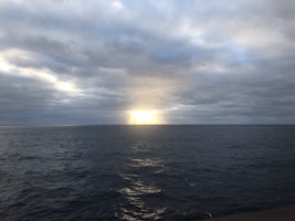 Sun rise on our first day at sea.  