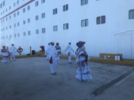 Progreso - They has some dancers upon arrival in Progreso.  
