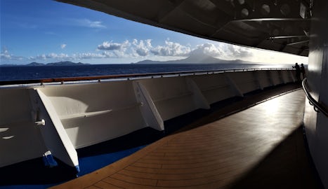 I love the early morning walks on the Promenade Deck.