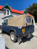 Port Stanley Falkand Islands - lots of Land Rovers