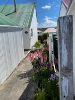 Quaint houses and alleyway - Port Stanley Falkland Islands