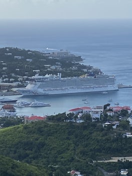 View of the ship in St. Lucia