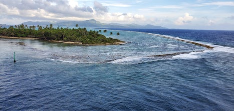 Entering the lagoon at Raiatea, French Polynesia