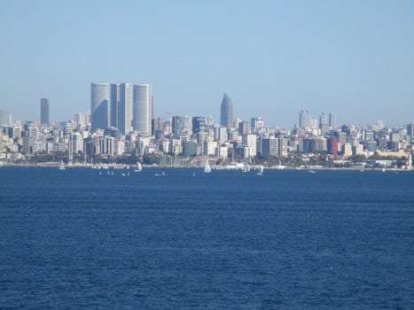 Istanbul Skyline on way into port
