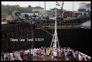 Entering the Panama Canal.