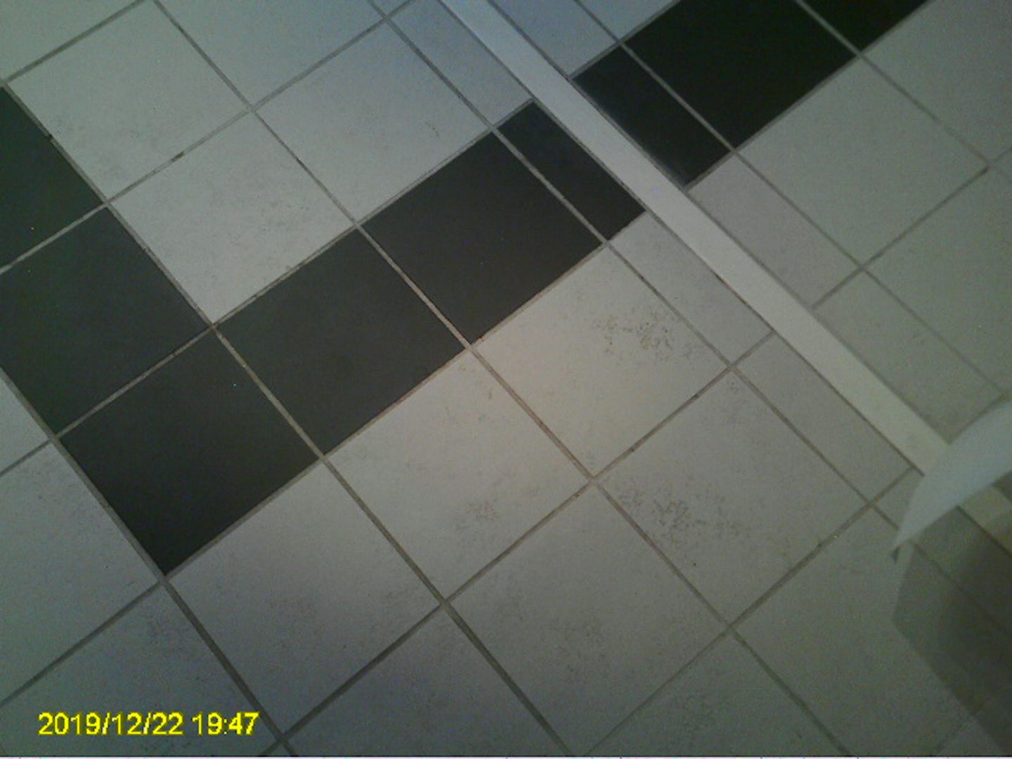 Nasty bathroom floor.