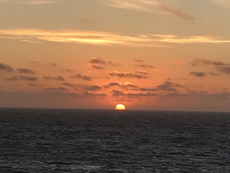 Sunset from our stateroom balcony