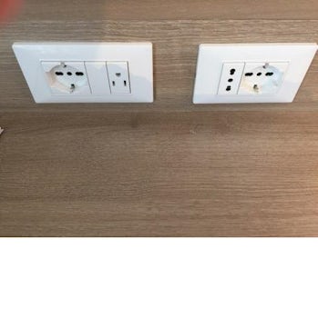 Two total power outlets for 110 and two for foreign power. The other 110 is
