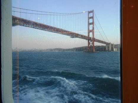 Sailing back to LA on RSSC Mariner under Golden Gate Bridge in San Francisc