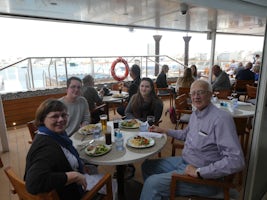 Family lunch on the Aquavit terrace first day of the cruise.