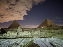 Night shot Giza Pyramids