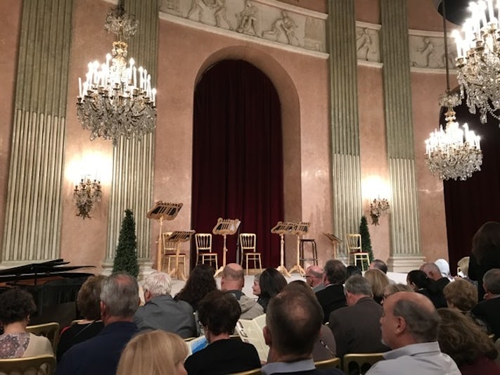 Awaiting for the Vienna Residence Orchestra too perform Mozart and Strauss.